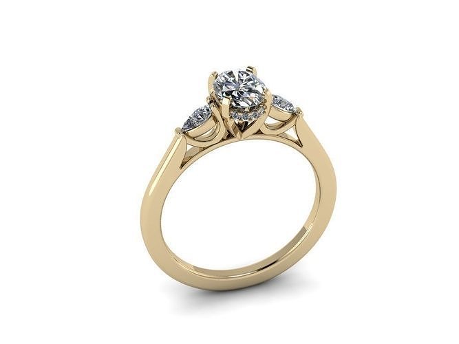 Jewelry Diamond Ring 3D print model