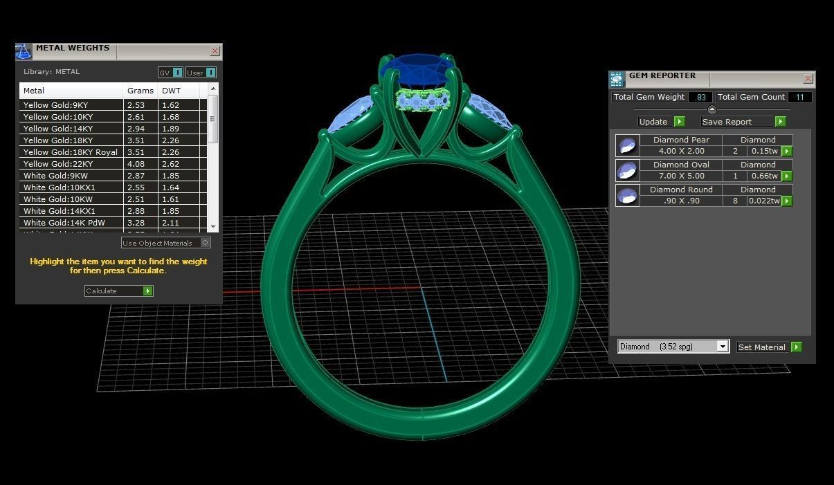Jewelry Diamond Ring 3D print model_17