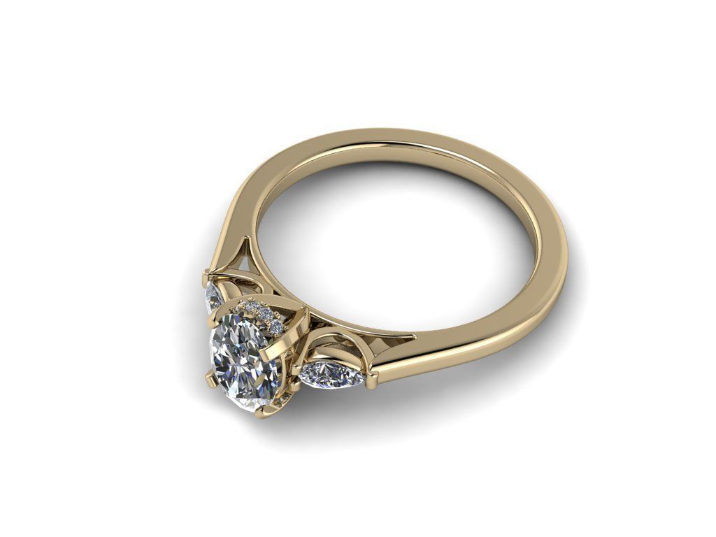Jewelry Diamond Ring 3D print model_10