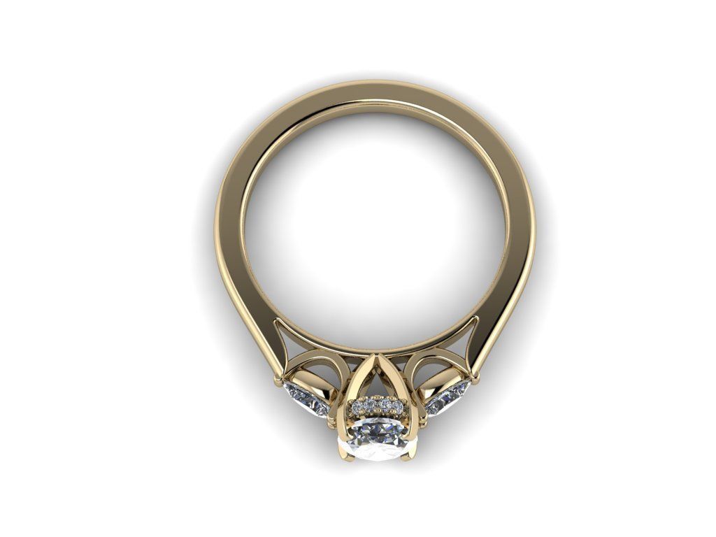 Jewelry Diamond Ring 3D print model_9