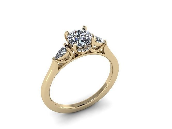 Jewelry Diamond Ring 3D print model