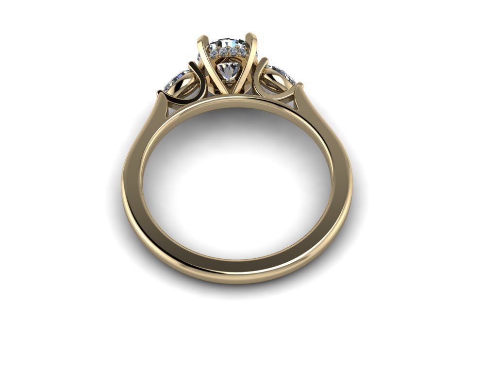 Jewelry Diamond Ring 3D print model_12
