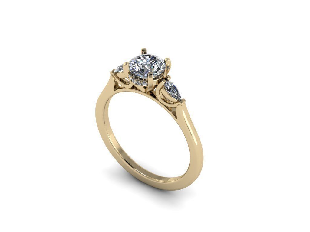 Jewelry Diamond Ring 3D print model_4