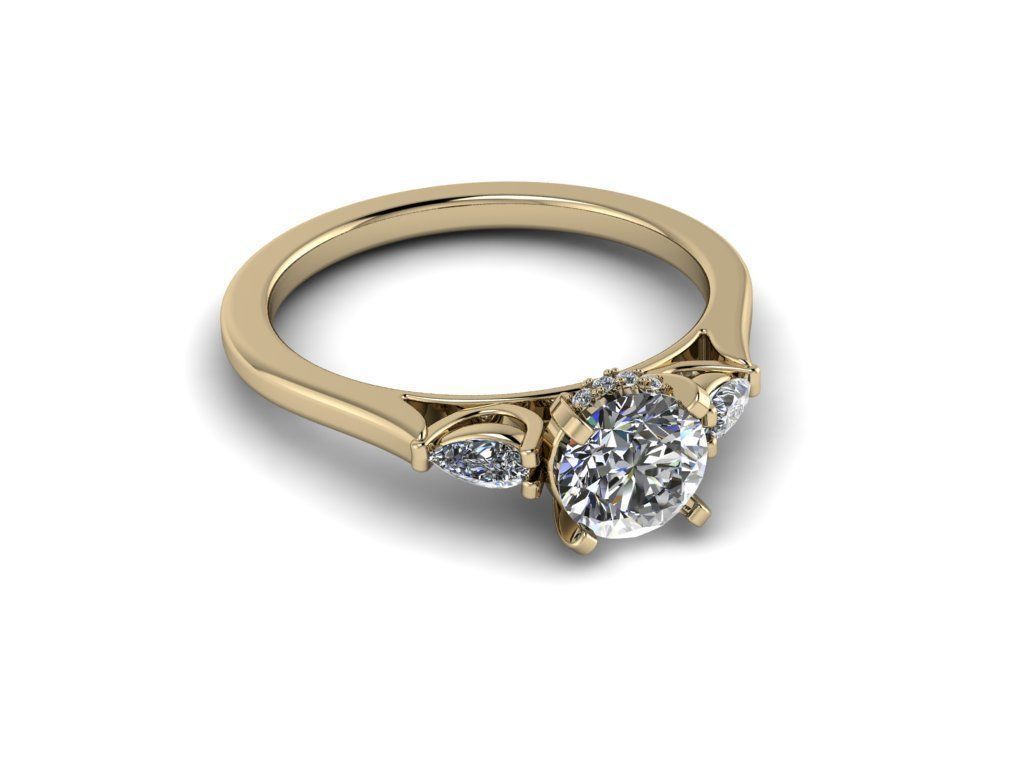 Jewelry Diamond Ring 3D print model_11