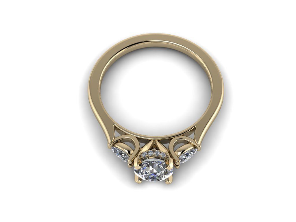 Jewelry Diamond Ring 3D print model_20