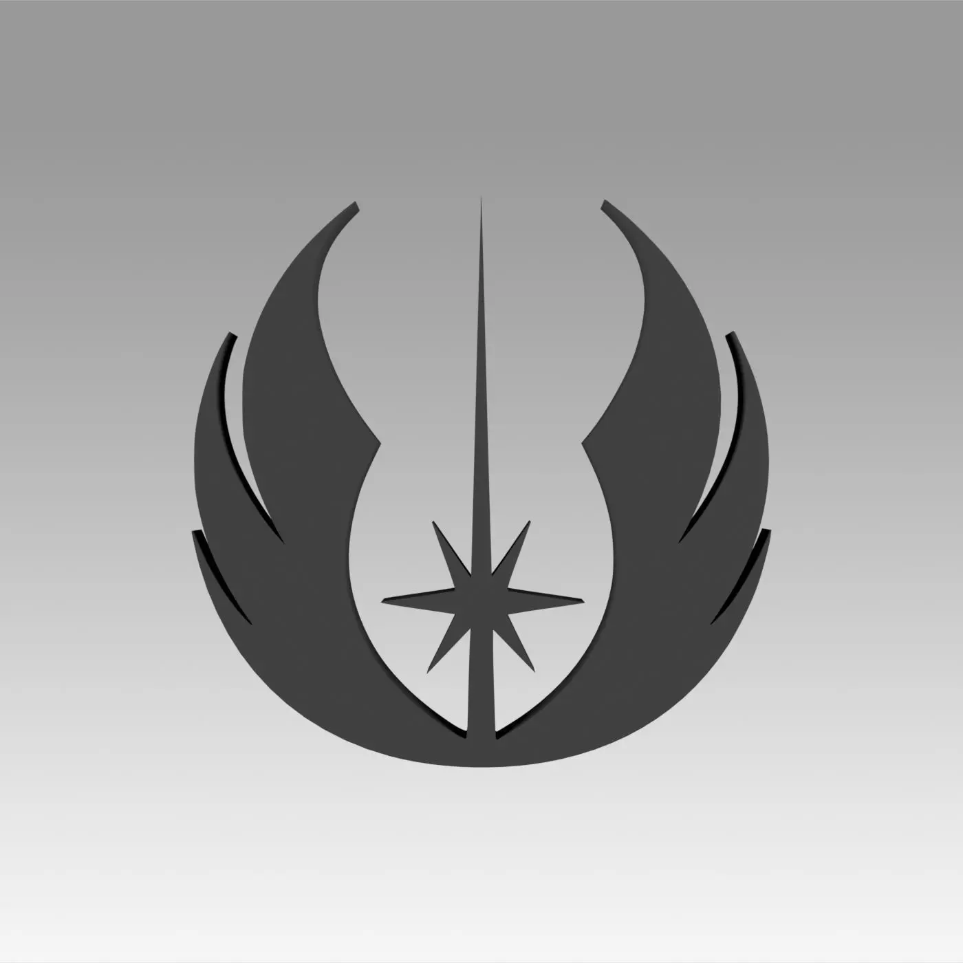 Jedi Order Galactic Empire symbol logo 3D print model