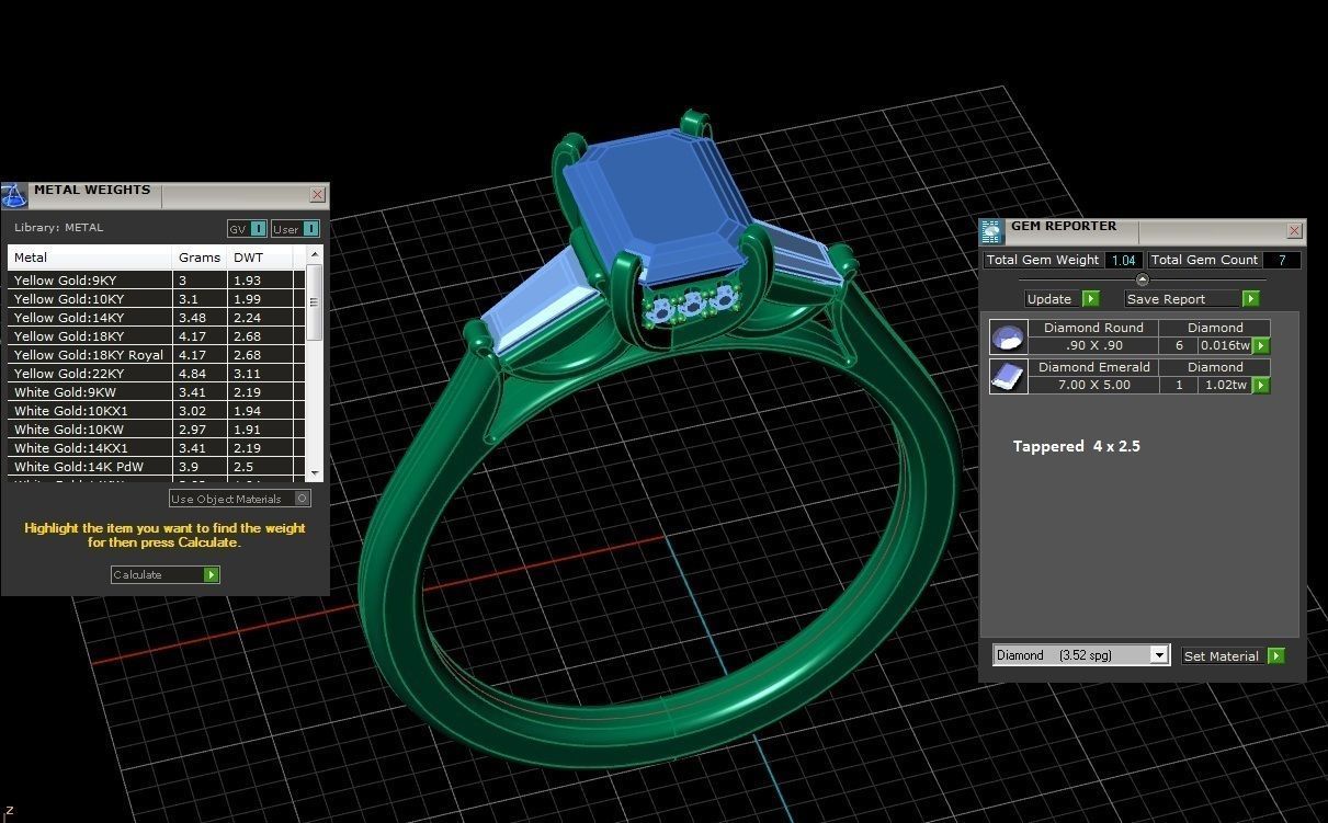 Diamond Jewelry Ring 3D print model_7