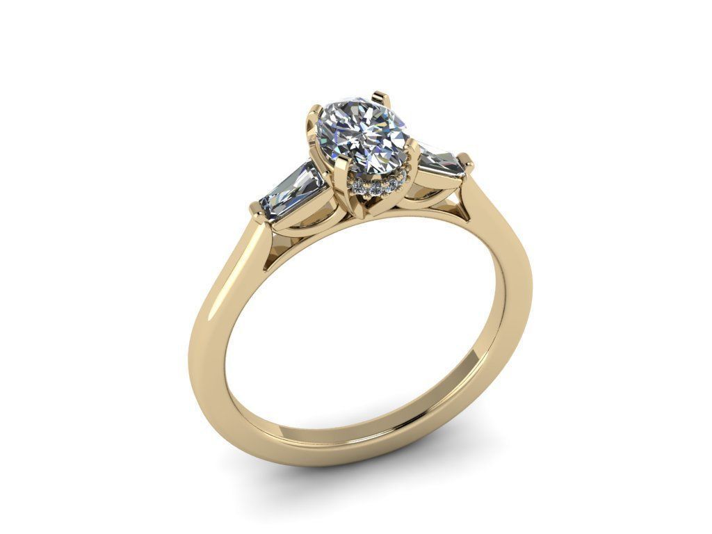 Diamond Jewelry Ring 3D print model_11