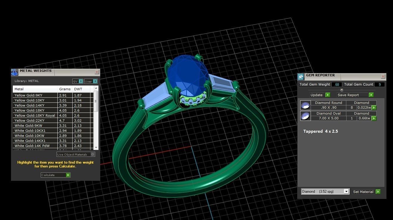 Diamond Jewelry Ring 3D print model_22