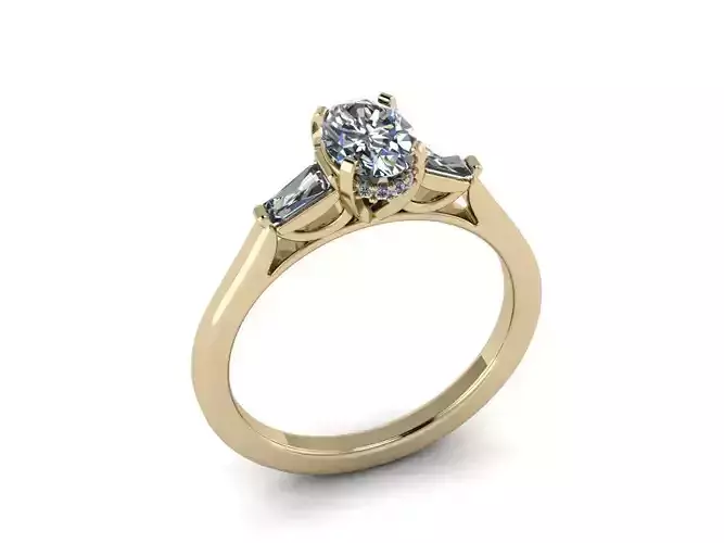 Diamond Jewelry Ring 3D print model