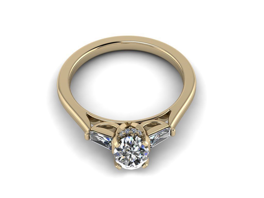 Diamond Jewelry Ring 3D print model_10