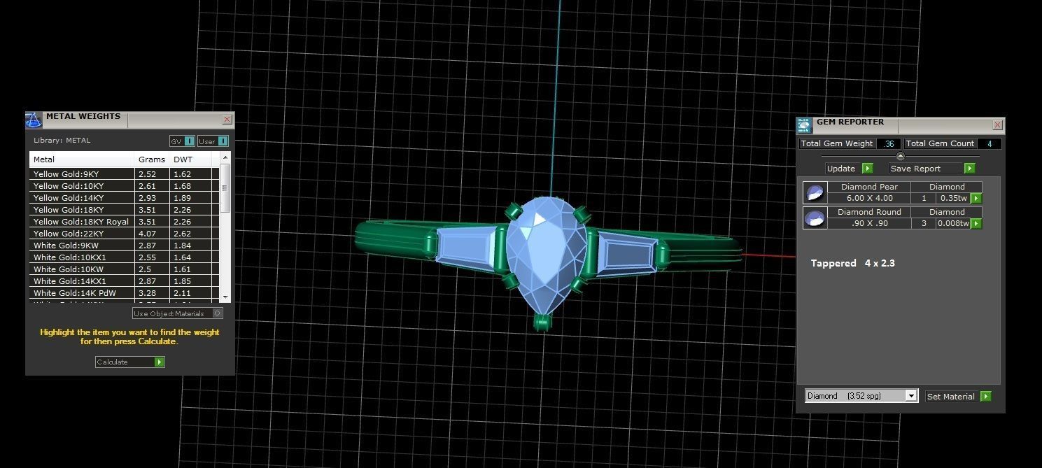 Diamond Jewelry Ring 3D print model_1