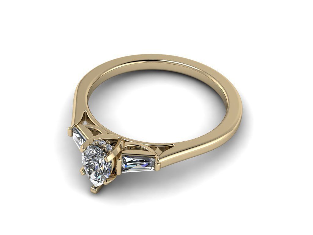 Diamond Jewelry Ring 3D print model_5