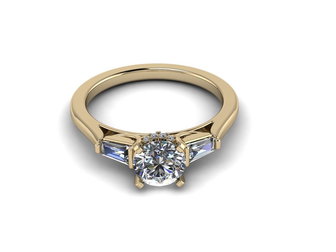 Diamond Jewelry Ring 3D print model_5
