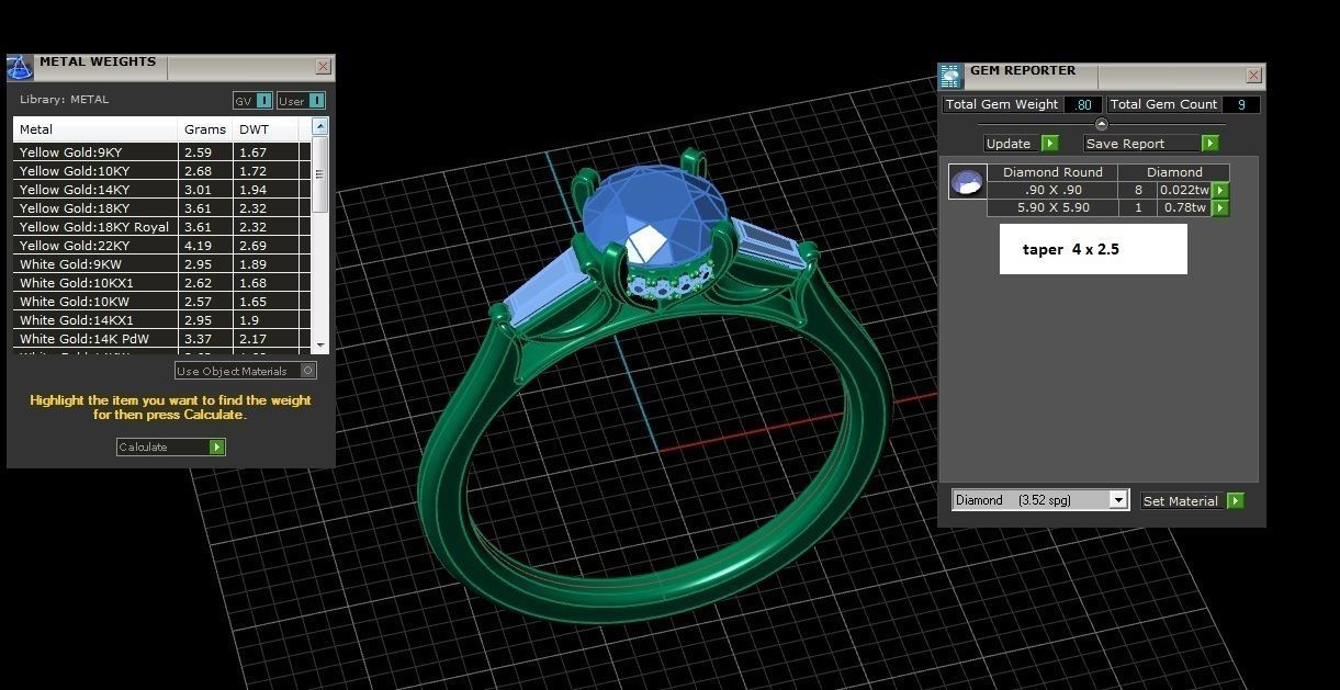 Diamond Jewelry Ring 3D print model_23