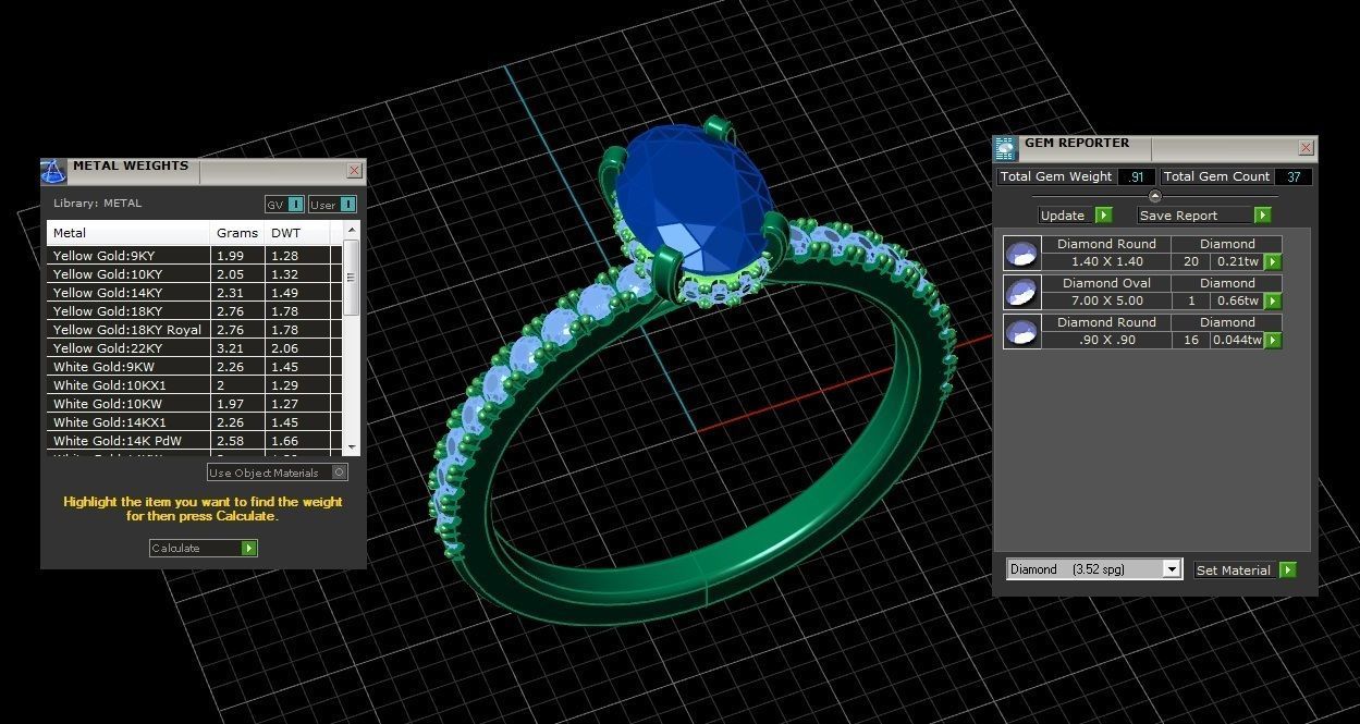 Diamond Jewelry Ring 3D print model_23