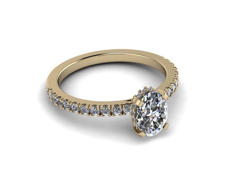 Diamond Jewelry Ring 3D print model_8