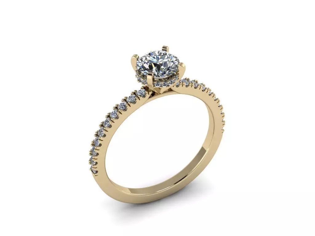 Diamond Jewelry Ring 3D print model_0