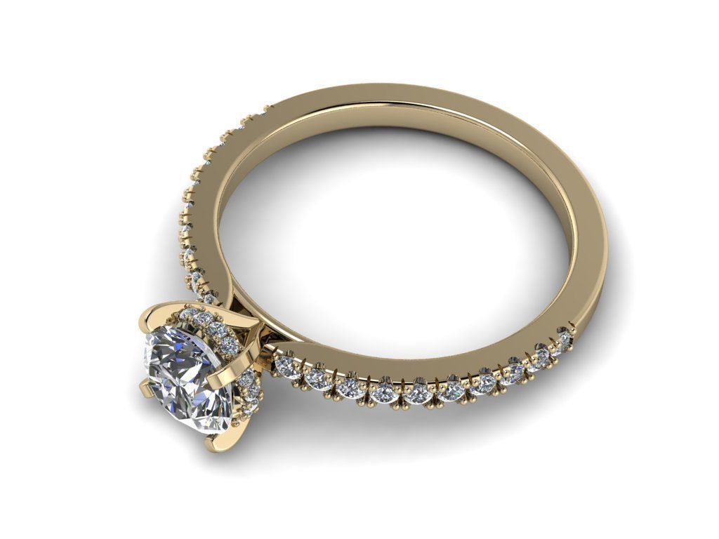 Diamond Jewelry Ring 3D print model_4