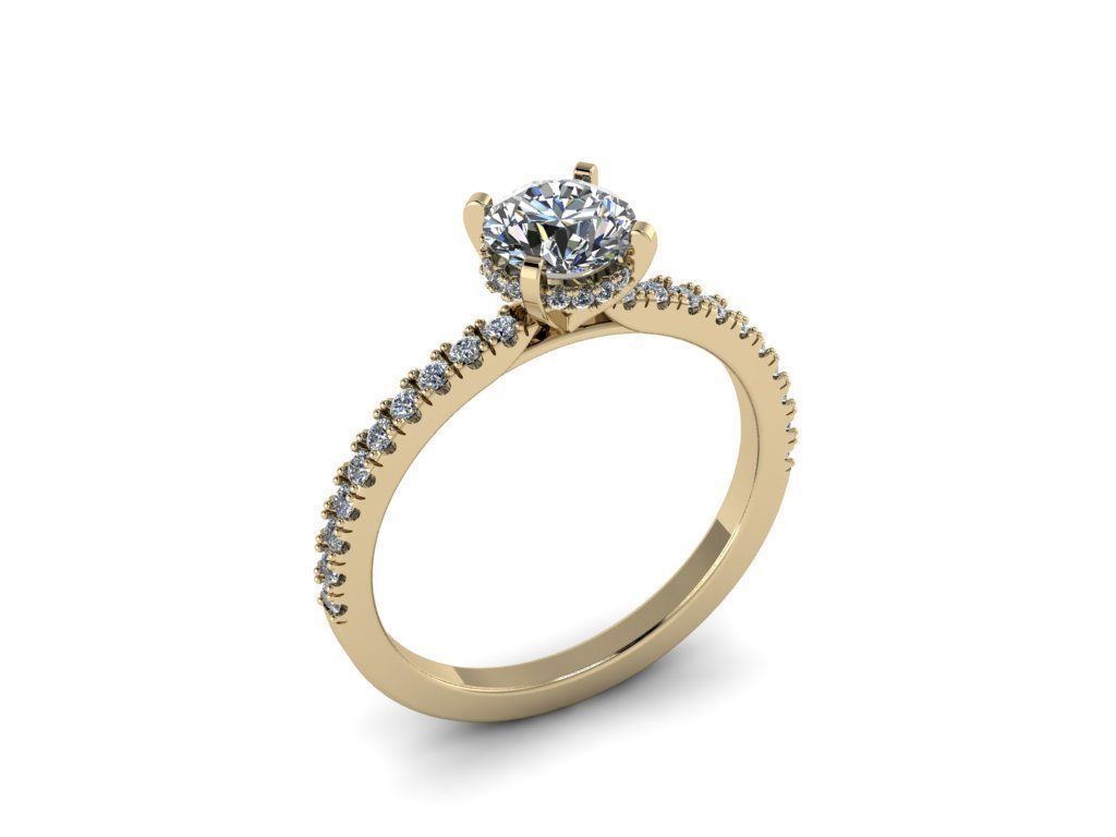 Diamond Jewelry Ring 3D print model_7