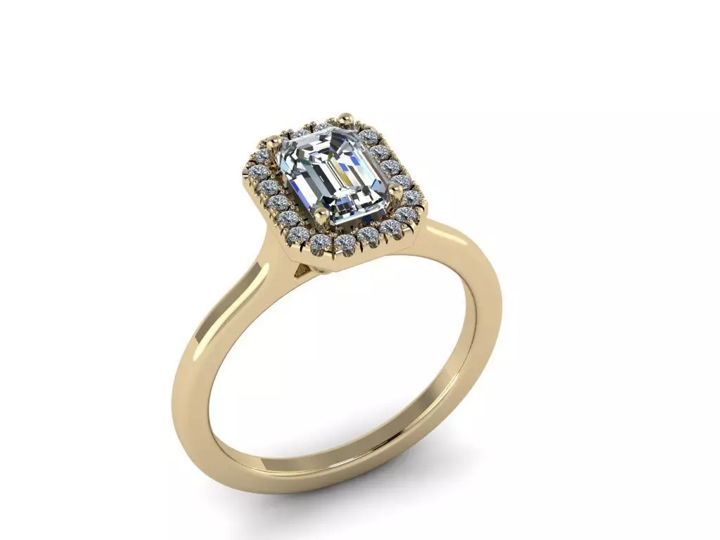 Diamond Jewelry Ring 3D print model_0