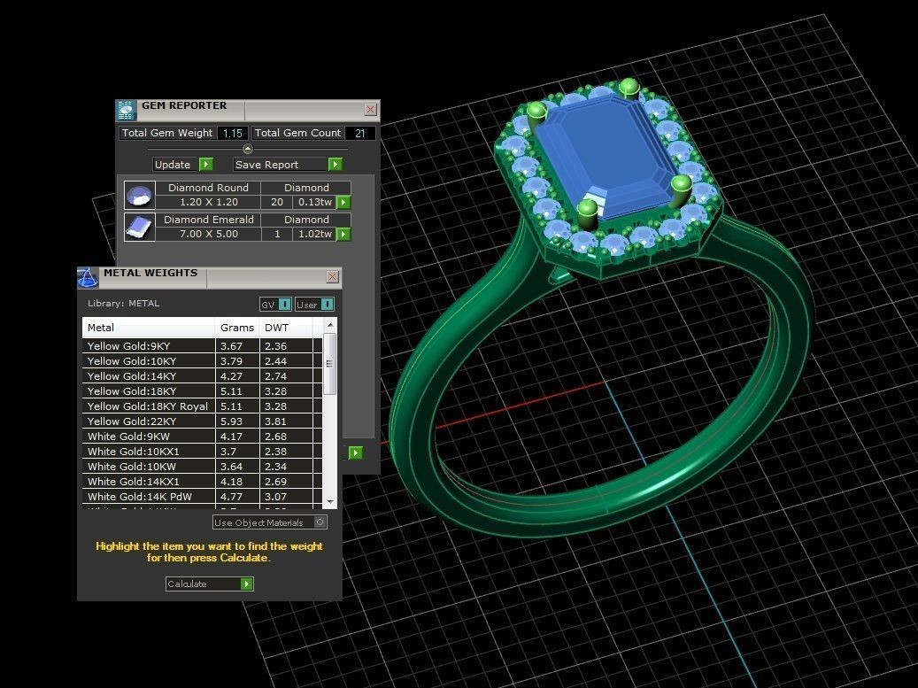 Diamond Jewelry Ring 3D print model_12