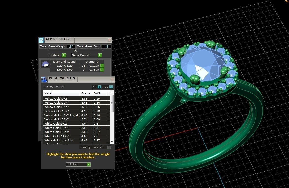 Diamond Jewelry Ring 3D print model_10