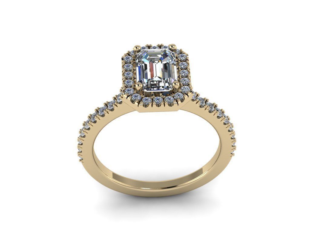 Diamond Jewelry Ring 3D print model_4