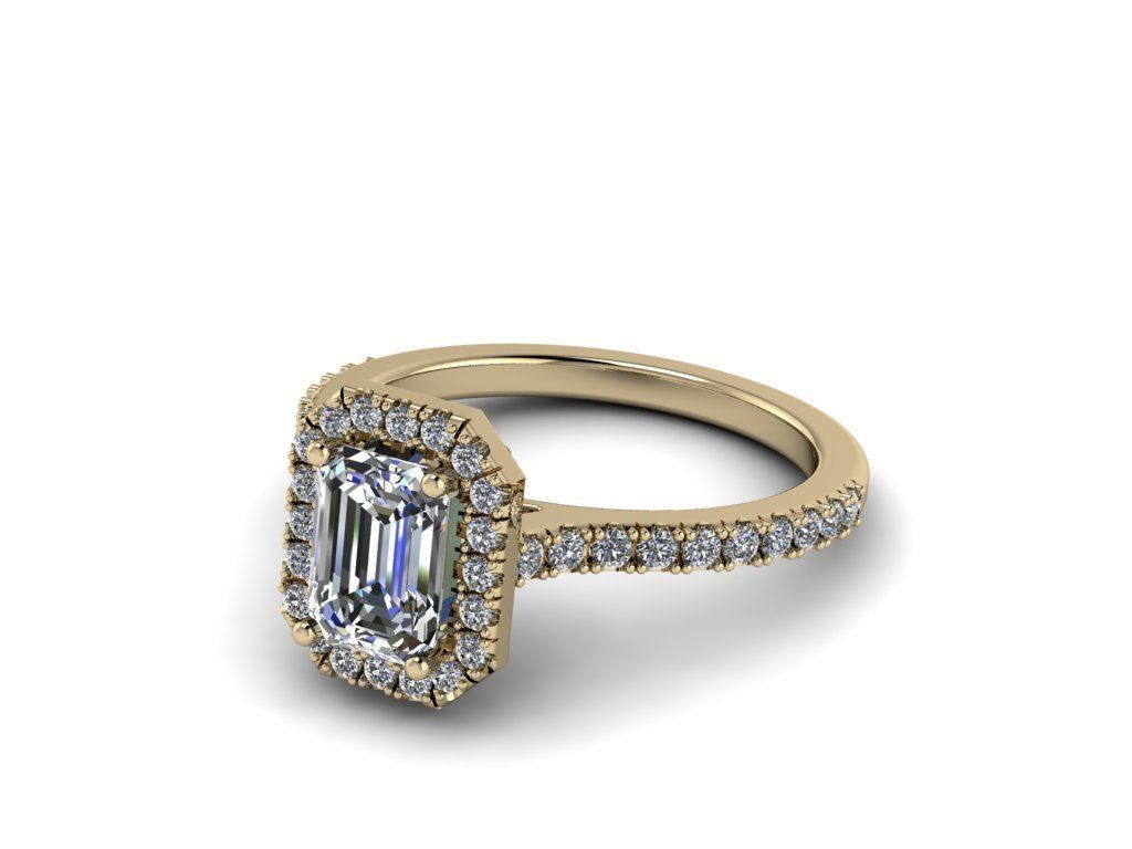 Diamond Jewelry Ring 3D print model_5