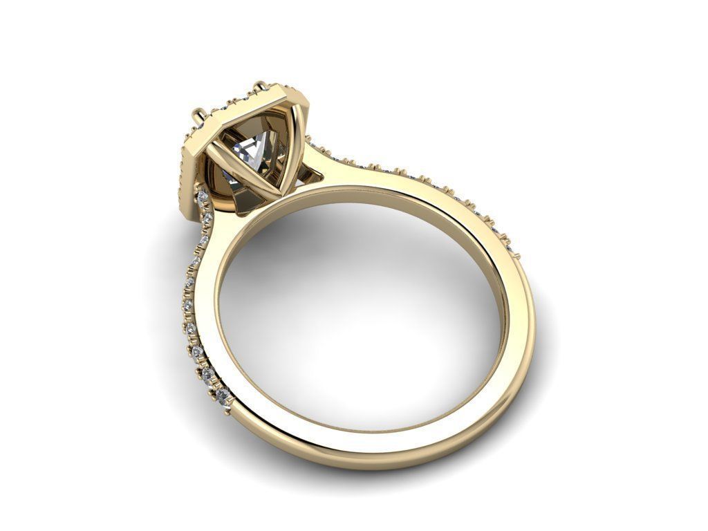 Diamond Jewelry Ring 3D print model_9