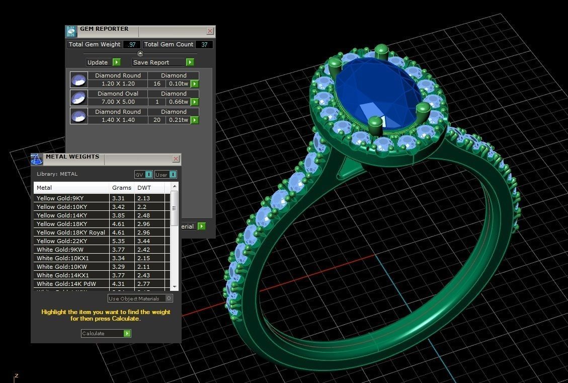 Diamond Jewelry Ring 3D print model_23