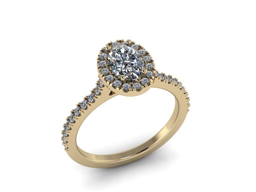 Diamond Jewelry Ring 3D print model_12