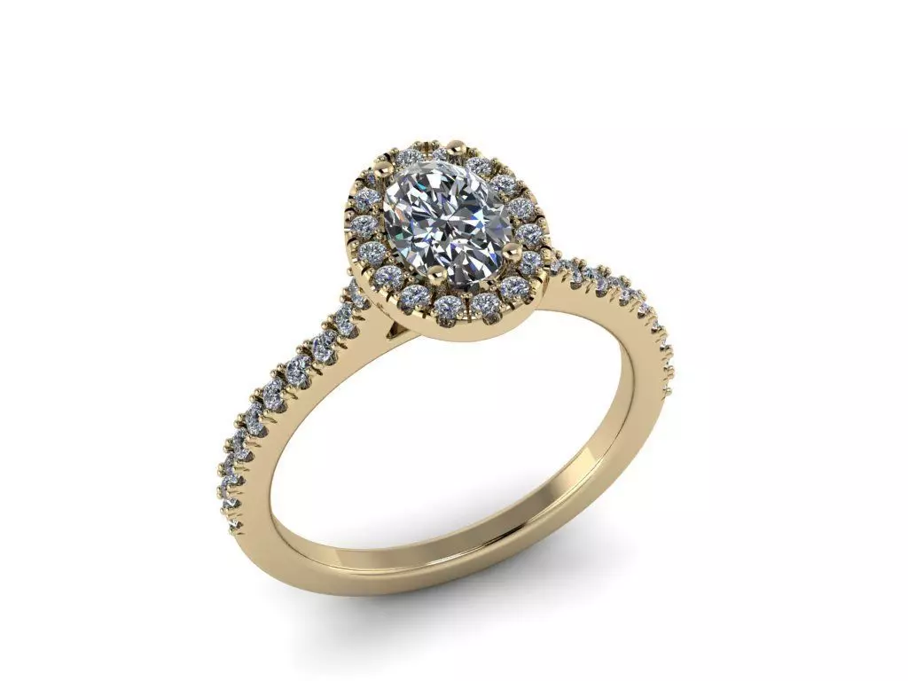 Diamond Jewelry Ring 3D print model_0