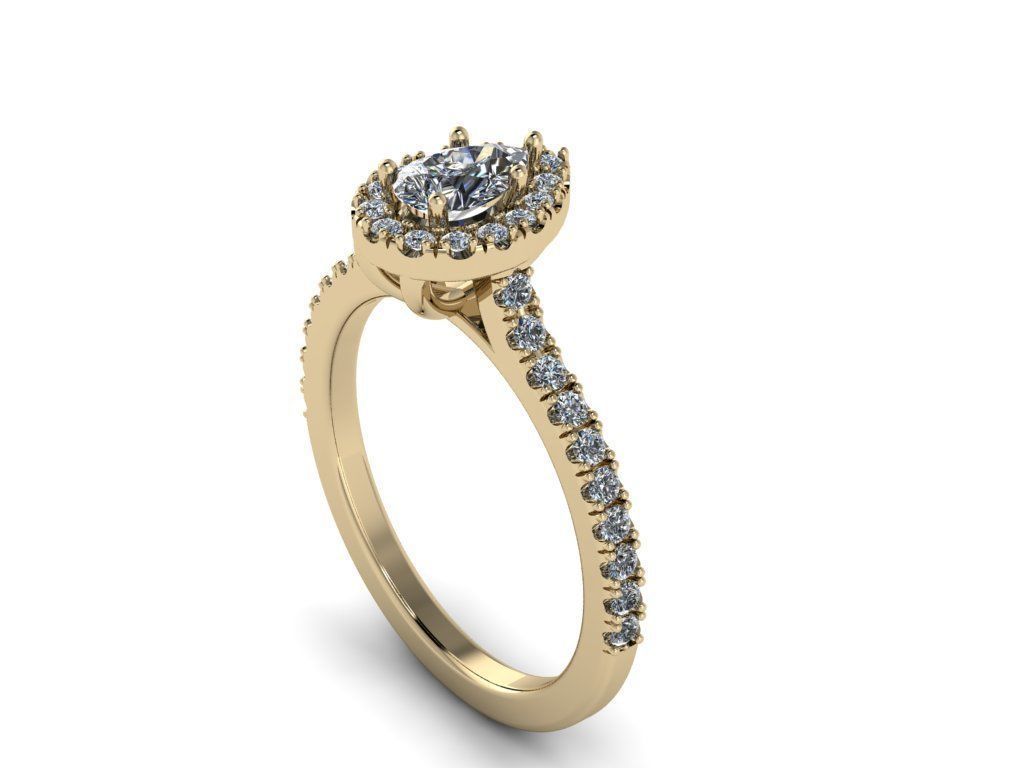 Diamond Jewelry Ring 3D print model_14