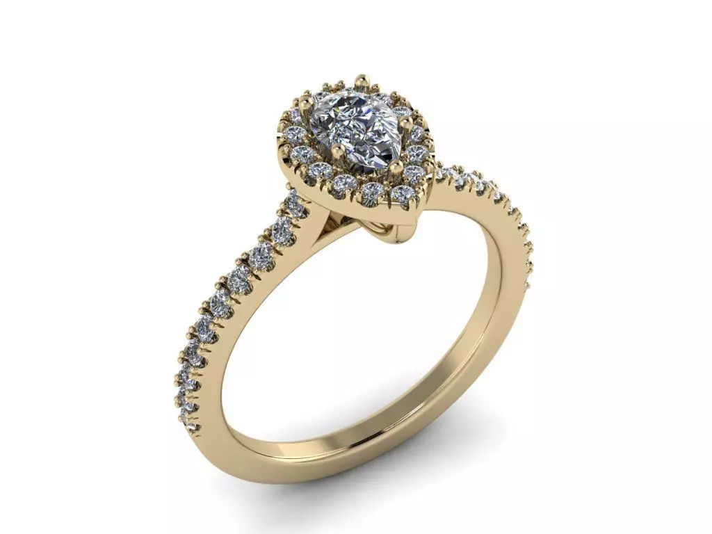 Diamond Jewelry Ring 3D print model_0