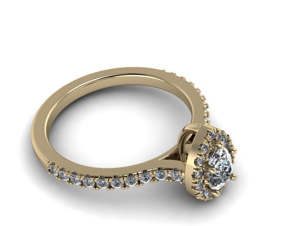 Diamond Jewelry Ring 3D print model_8