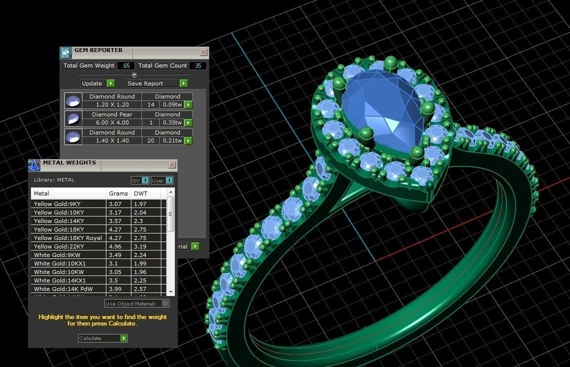 Diamond Jewelry Ring 3D print model_12