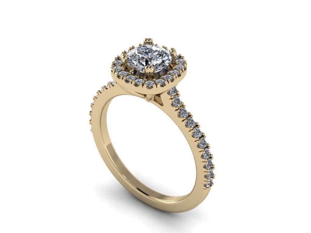 Diamond Jewelry Ring 3D print model_16