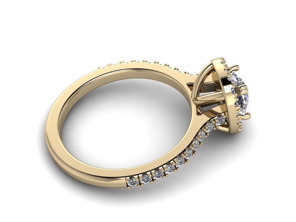 Diamond Jewelry Ring 3D print model_9