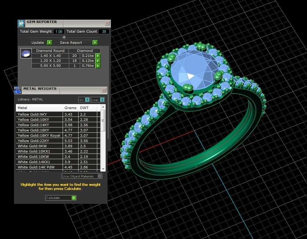 Diamond Jewelry Ring 3D print model_13