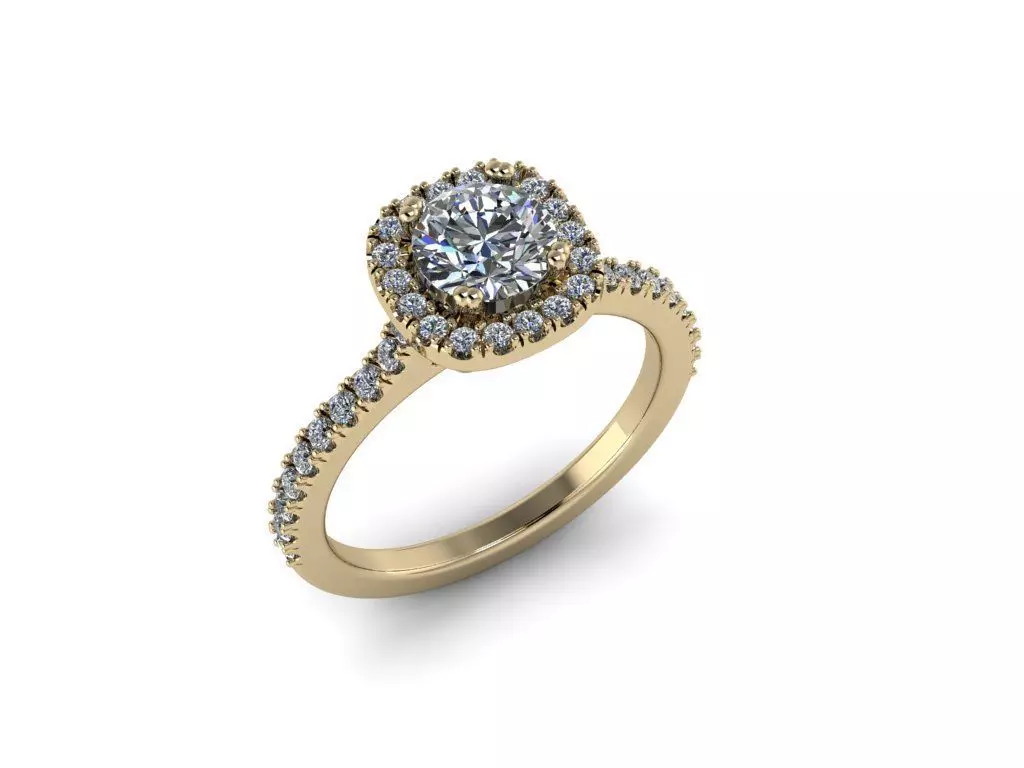 Diamond Jewelry Ring 3D print model_0