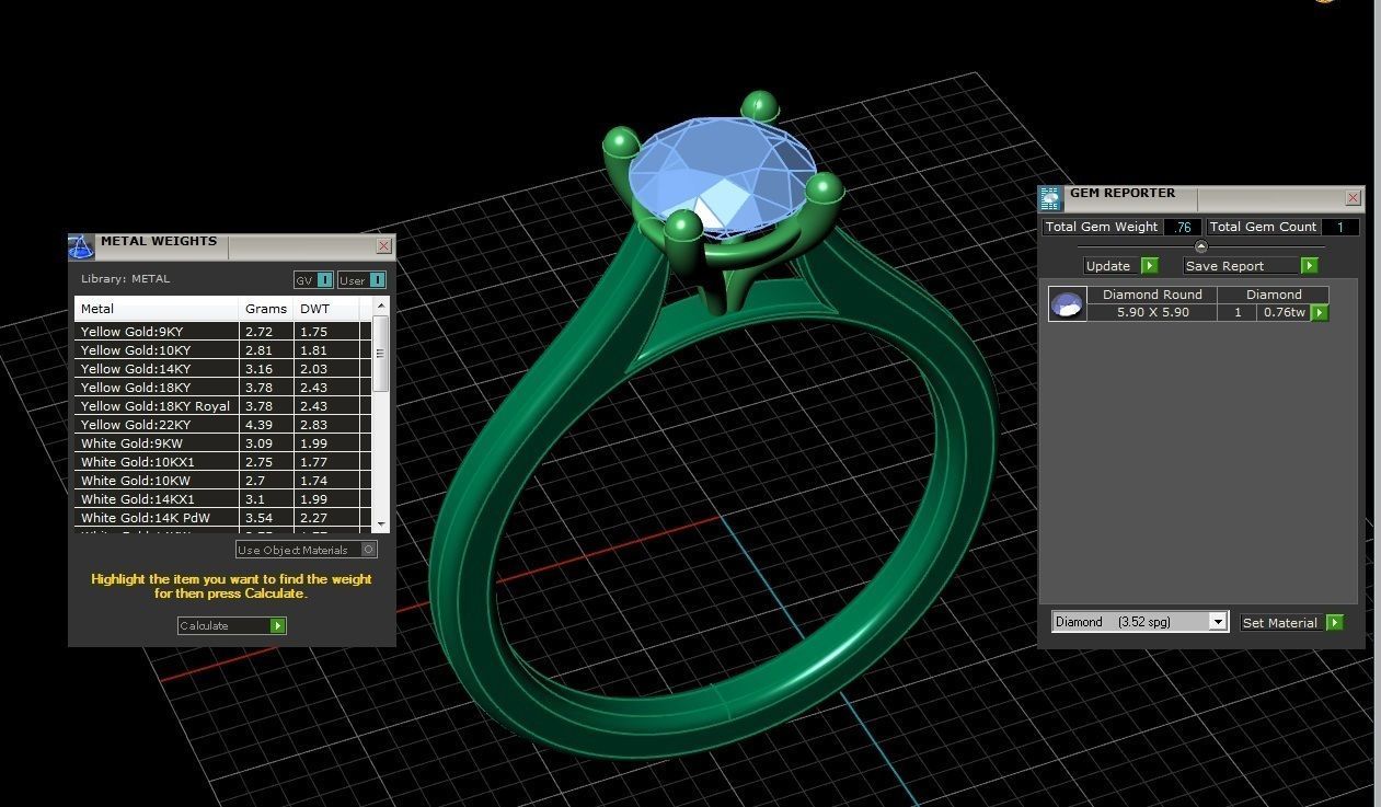 Diamond Jewelry Ring 3D print model_23