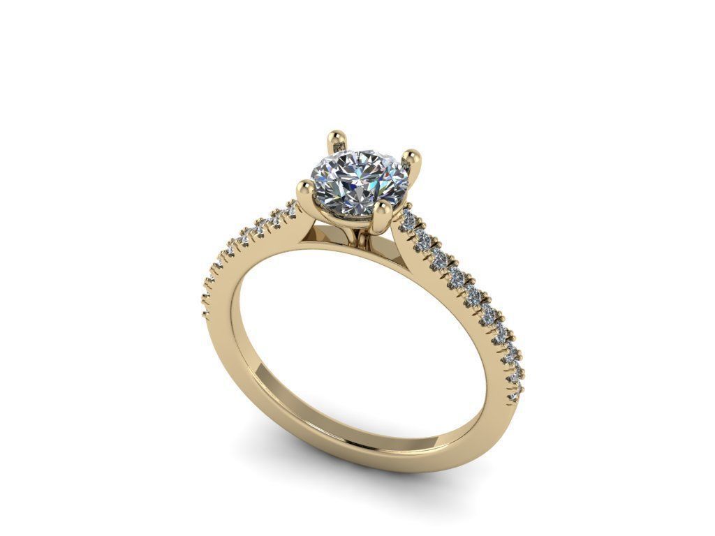 Diamond Jewelry Ring 3D print model_2