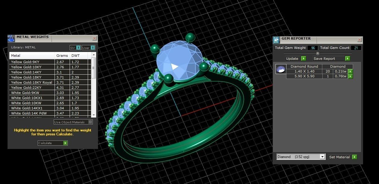 Diamond Jewelry Ring 3D print model_27