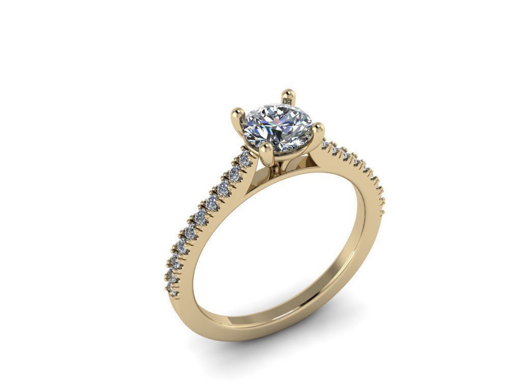 Diamond Jewelry Ring 3D print model_3