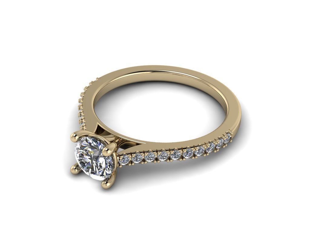 Diamond Jewelry Ring 3D print model_11
