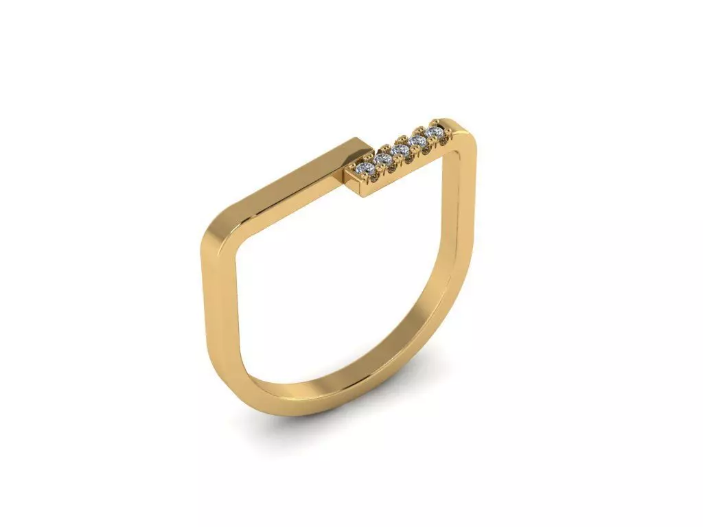 Diamond Jewelry Ring 3D print model_0
