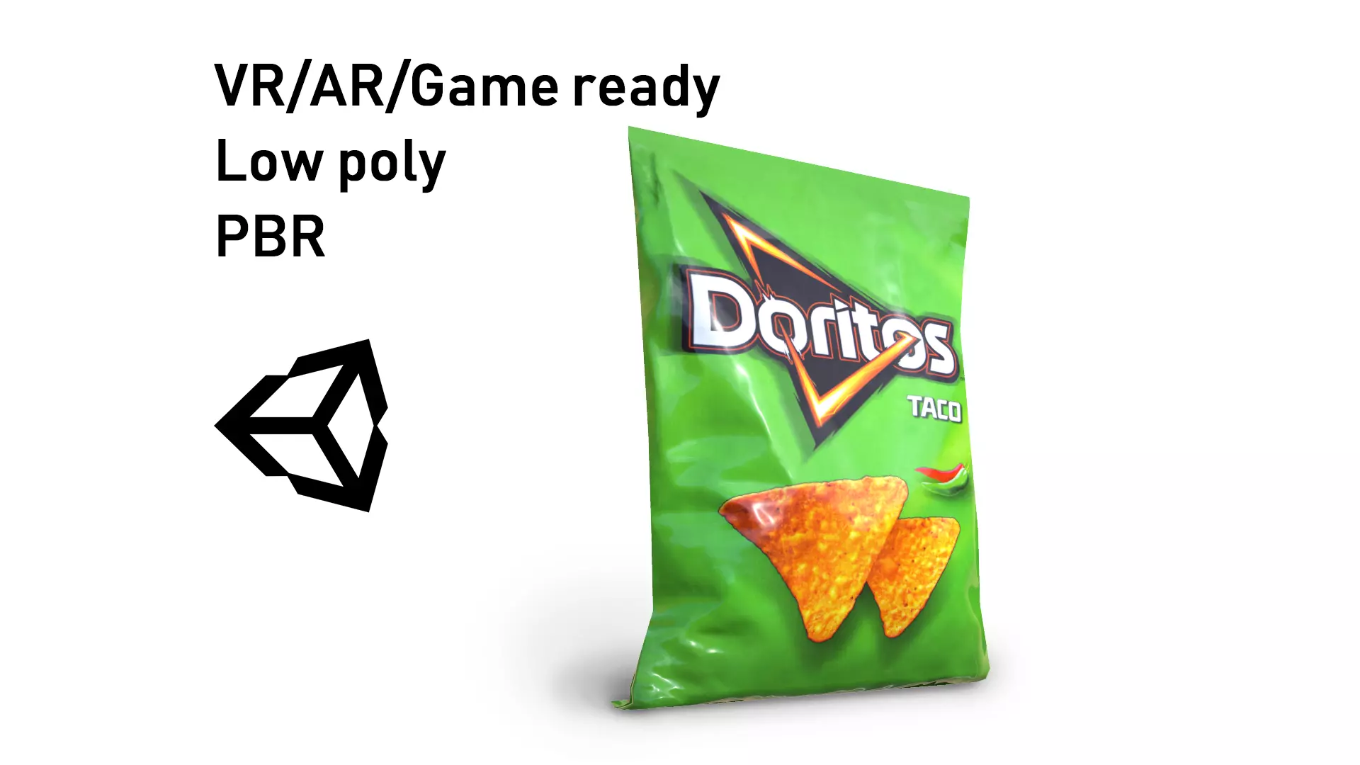 Doritos Taco Pepper Flavoured Corn Chips 90 g Low-poly 3D model