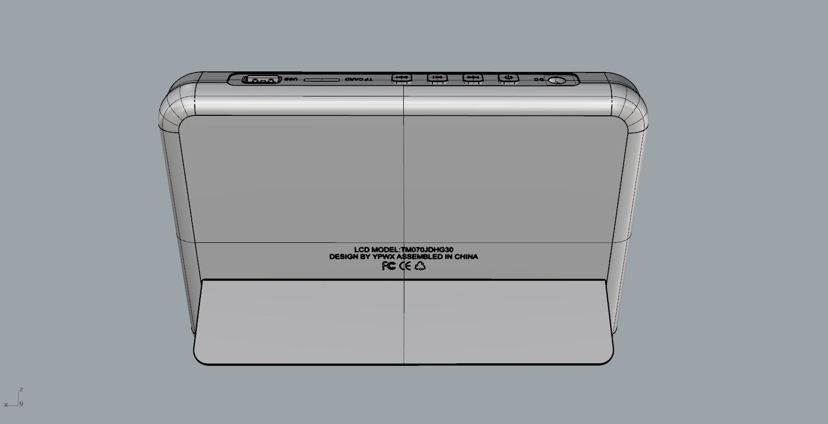 Pad display design silver 3D print model_1
