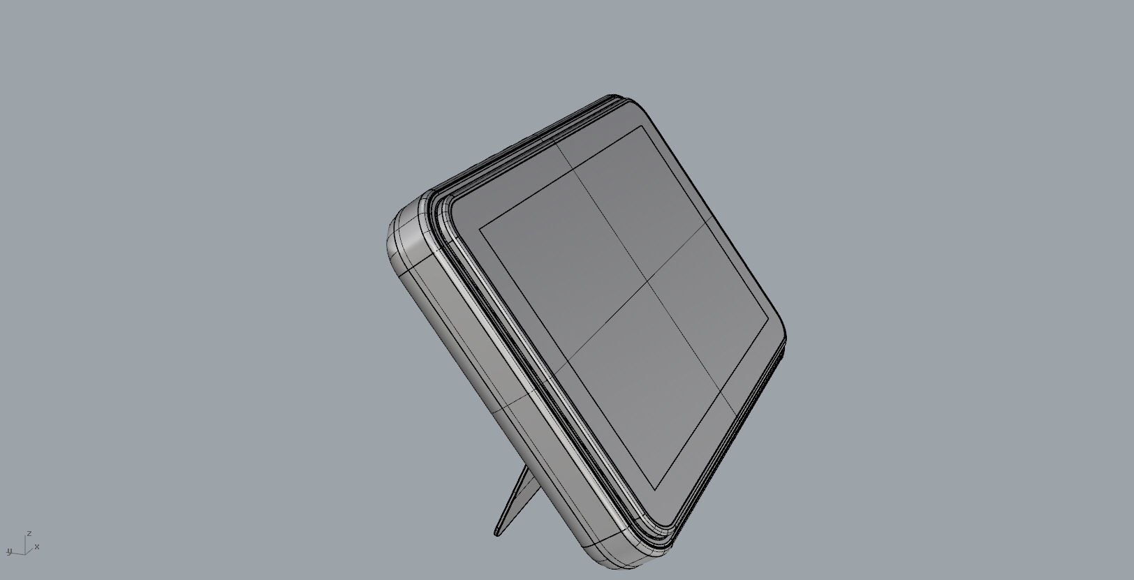 Pad display design silver 3D print model_10
